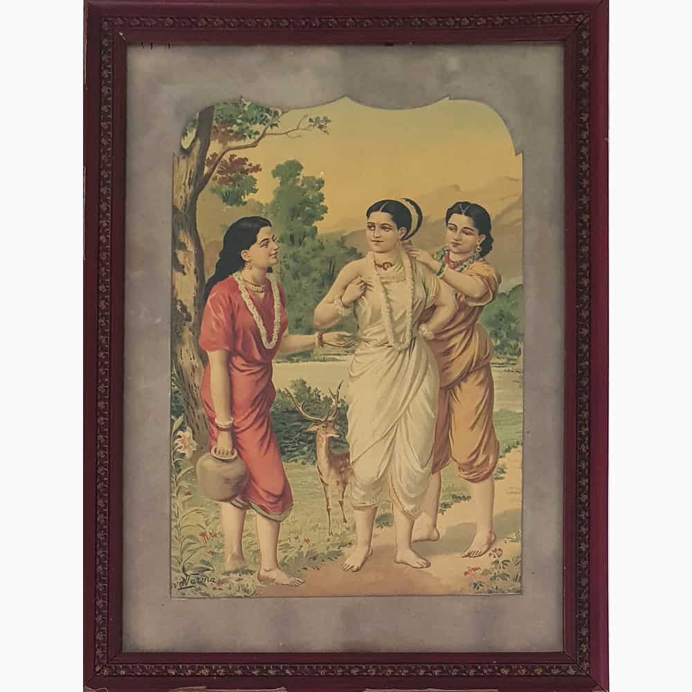 Explore Raja Ravi varma's art Shakunthalasakhi